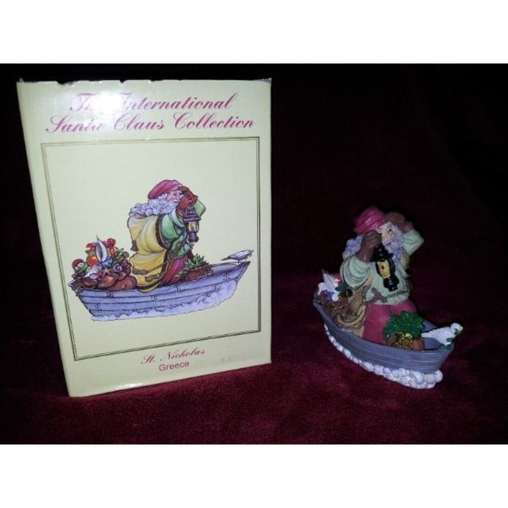GREECE INTERNATIONAL SANTA (in boat) -SC49/Vintage